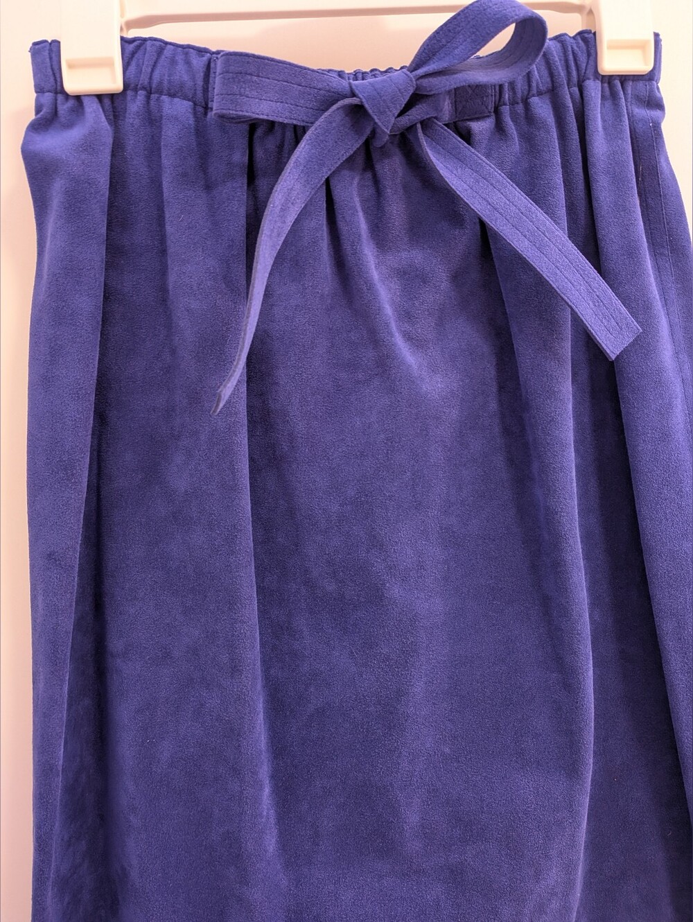Vintage Blue Purple Tie-Waist Women’s Skirt - Picture 4 of 10